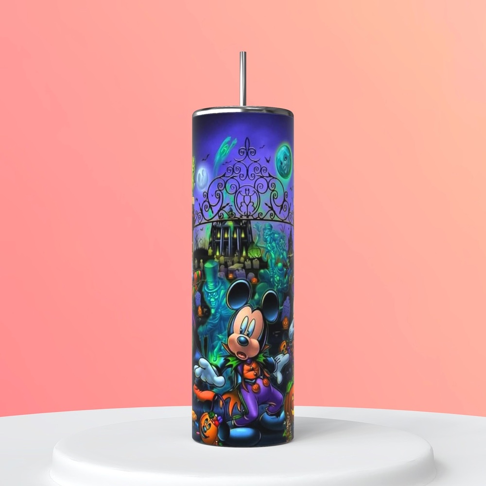 Mickey Minnie Goofy Donald Pluto Halloween tumbler